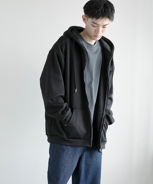 aimoha(アイモハ)の「aimoha men BASIC ZIP PARKA べシックジップパーカー裏起毛(パーカー・メンズ・ホワイト/ブラック/チョコ/グレー・SMALL/LARGE/X-LARGE/XXX-LARGE/MEDIUM/XX-LARGE)」の1枚目の写真