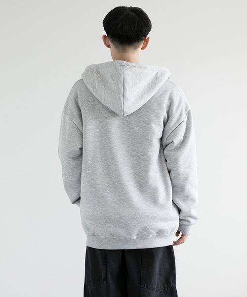 aimoha(アイモハ)の「aimoha men BASIC ZIP PARKA べシックジップパーカー裏起毛(パーカー・メンズ・ホワイト/ブラック/チョコ/グレー・SMALL/LARGE/X-LARGE/XXX-LARGE/MEDIUM/XX-LARGE)」の6枚目の写真