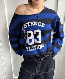 ワンショルダー」に該当するトップス（ブルー・ネイビー/青色系