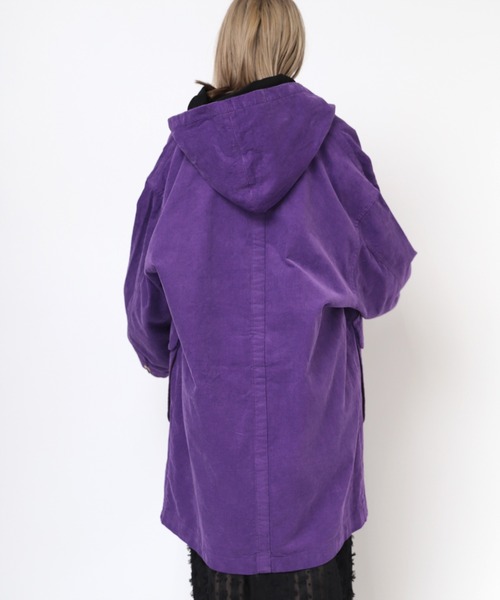 RNA(アールエヌエー)の「C0781 BIGダッフルコート(ダッフルコート・レディース・パープル/グリーン・MEDIUM)」の5枚目の写真