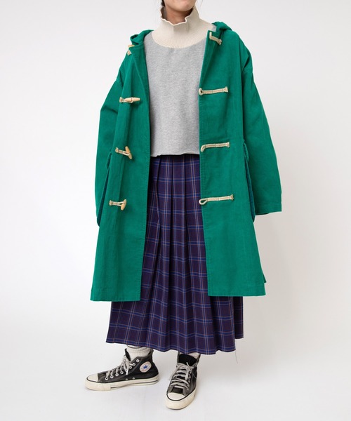 RNA(アールエヌエー)の「C0781 BIGダッフルコート(ダッフルコート・レディース・パープル/グリーン・MEDIUM)」の20枚目の写真