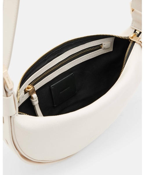 ALLSAINTS（オールセインツ）の「HALF MOON LEATHER CROSSBODY BAG | ハーフ ムーン レザー クロスボディ バッグ（ショルダーバッグ・レディース・ホワイト・ONE SIZE）」の3枚目の写真