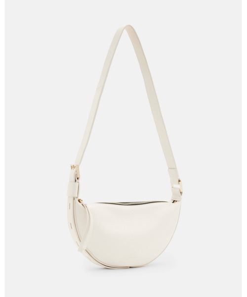 ALLSAINTS（オールセインツ）の「HALF MOON LEATHER CROSSBODY BAG | ハーフ ムーン レザー クロスボディ バッグ（ショルダーバッグ・レディース・ホワイト・ONE SIZE）」の5枚目の写真