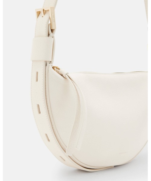 ALLSAINTS（オールセインツ）の「HALF MOON LEATHER CROSSBODY BAG | ハーフ ムーン レザー クロスボディ バッグ（ショルダーバッグ・レディース・ホワイト・ONE SIZE）」の6枚目の写真