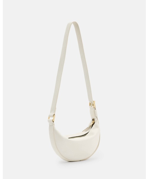 ALLSAINTS（オールセインツ）の「HALF MOON LEATHER CROSSBODY BAG | ハーフ ムーン レザー クロスボディ バッグ（ショルダーバッグ・レディース・ホワイト・ONE SIZE）」の8枚目の写真