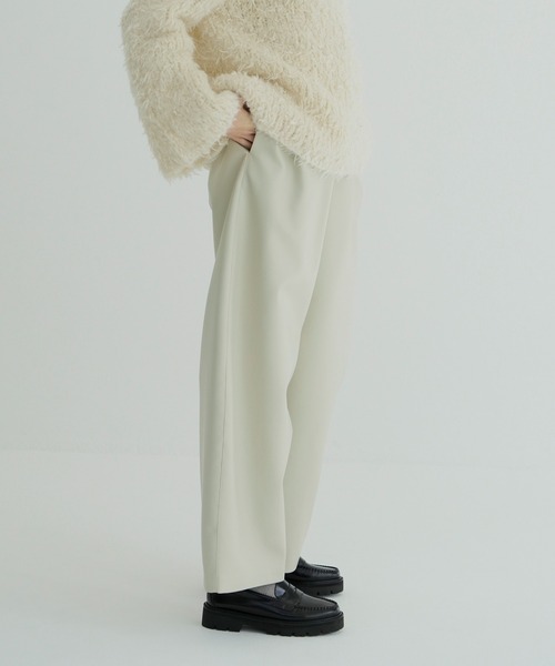 セール】VEGAN LEATHER CURVY PANTS（スラックス）｜CLANE（クラネ）の