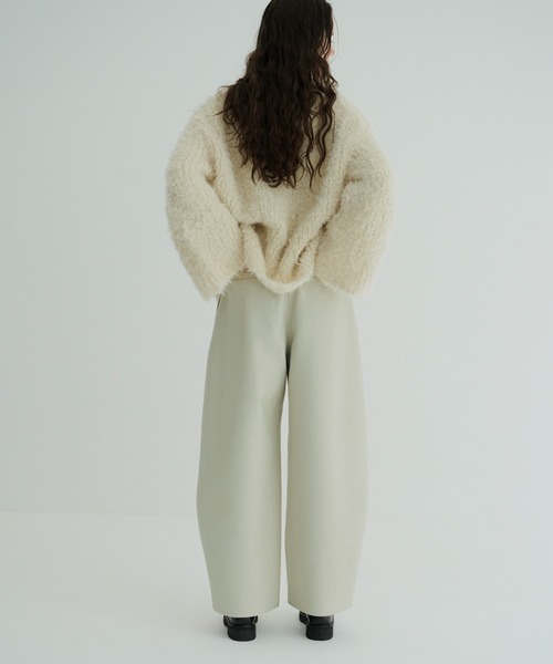 セール】VEGAN LEATHER CURVY PANTS（スラックス）｜CLANE（クラネ）の