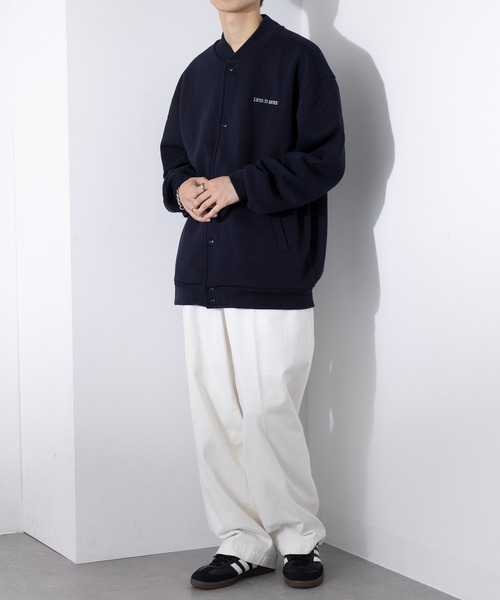 セール】【MAISON CLUB】ワンポイント刺繍スタジアムジャンパー LESS