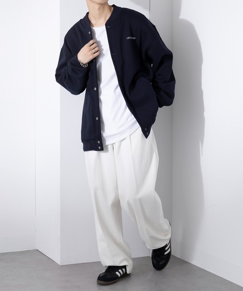 セール】【MAISON CLUB】ワンポイント刺繍スタジアムジャンパー LESS