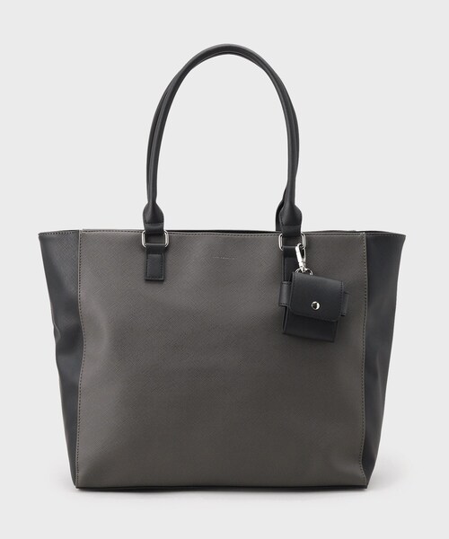 THE SHOP TK （ザ ショップ ティーケー ）の「【A4サイズ／ビジネスでも使える】合皮トートバッグ イヤホンケース付き（トートバッグ・メンズ・ネイビー/グレー系その他5/ブラック/ブラック系8/ブラック系4/ブラック系5・00）」の8枚目の写真