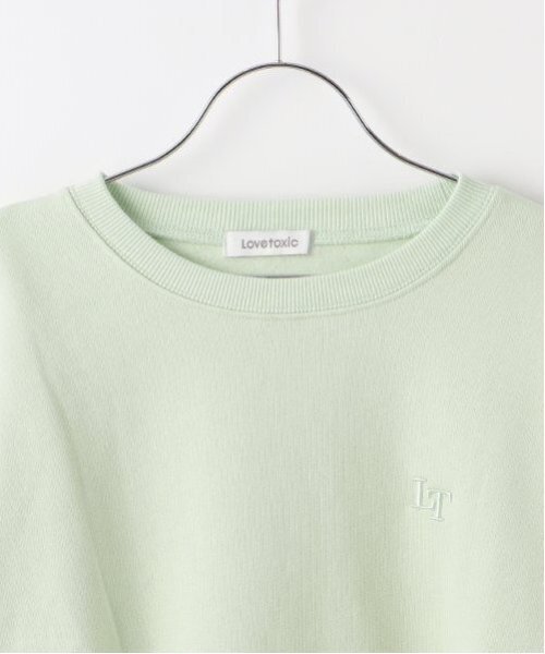 LOVETOXIC（ラブトキシック）の「【ベーシック/裏起毛】【綿100％】トレーナー（スウェット・キッズ・トップグレー/ブラック/エメラルド/ピンク/アイボリー・LL/L/M/S/SS/130cm）」の8枚目の写真