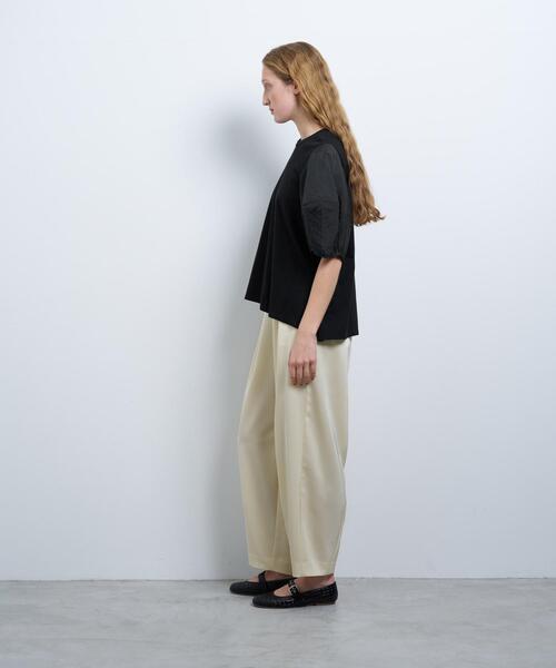 LANVIN en Bleu（ランバンオンブルー）の「コクーンスリーブコンビカットソー（Tシャツ/カットソー・レディース・ライトカーキ/ベージュ/ブラック/チャコールグレー/オフホワイト・38）」の7枚目の写真