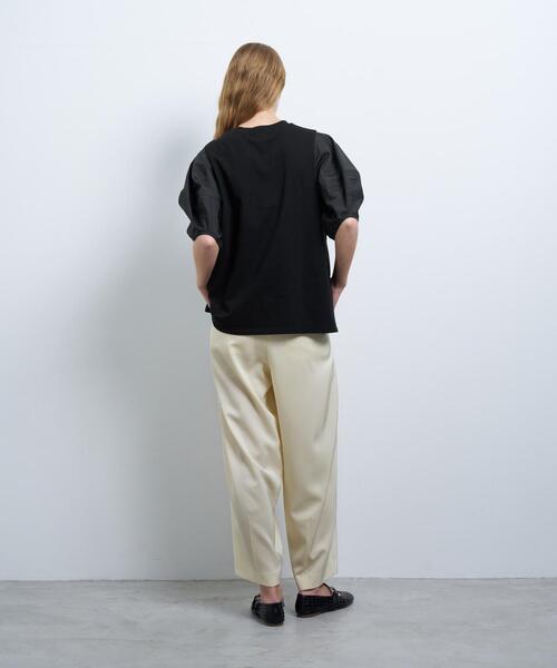 LANVIN en Bleu（ランバンオンブルー）の「コクーンスリーブコンビカットソー（Tシャツ/カットソー・レディース・ライトカーキ/ベージュ/ブラック/チャコールグレー/オフホワイト・38）」の8枚目の写真