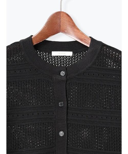 Te chichi（テチチ）の「ペプラムニットカーディガン（カーディガン/ボレロ・レディース・ホワイト/ブラック・F）」の7枚目の写真