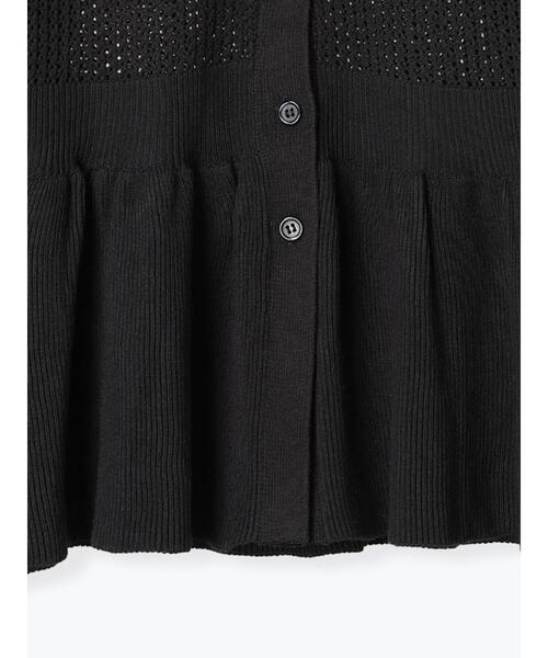 Te chichi（テチチ）の「ペプラムニットカーディガン（カーディガン/ボレロ・レディース・ホワイト/ブラック・F）」の5枚目の写真