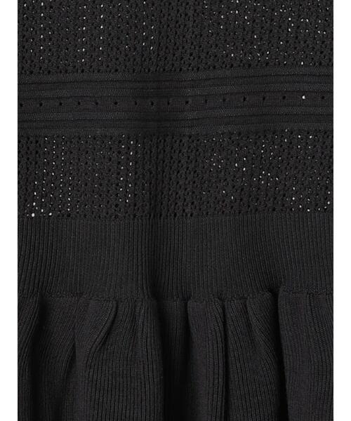 Te chichi（テチチ）の「ペプラムニットカーディガン（カーディガン/ボレロ・レディース・ホワイト/ブラック・F）」の3枚目の写真