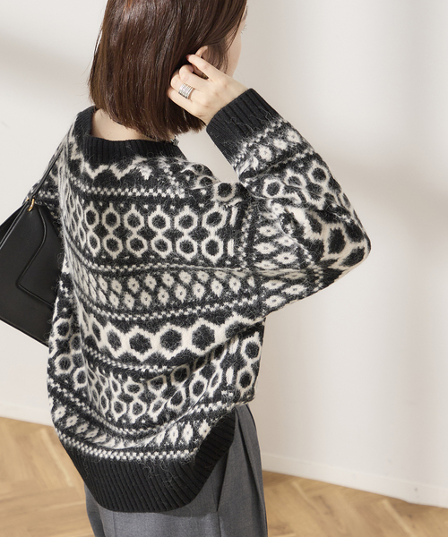 ジャガードプルオーバー（ニット/セーター）｜journal standard L