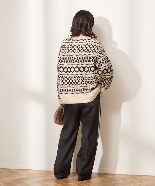 ▼24AW✨美品 ジャーナルスタンダードレサージュ ラインニットプルオーバー ▽24AW✨美品 ジャーナルスタンダードレサージュ ラインニットプル