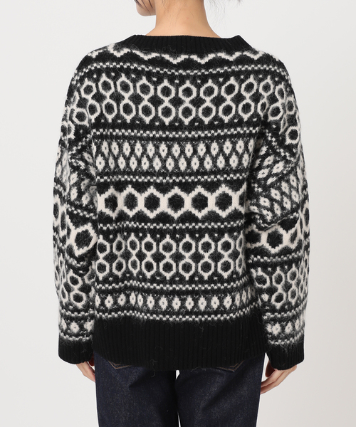 シャルレジャガードプルオーバーМ〜Lサイズ新製品着映えする上質素材！ ジャガード トップス プルオーバー レディース ふくれジャガード