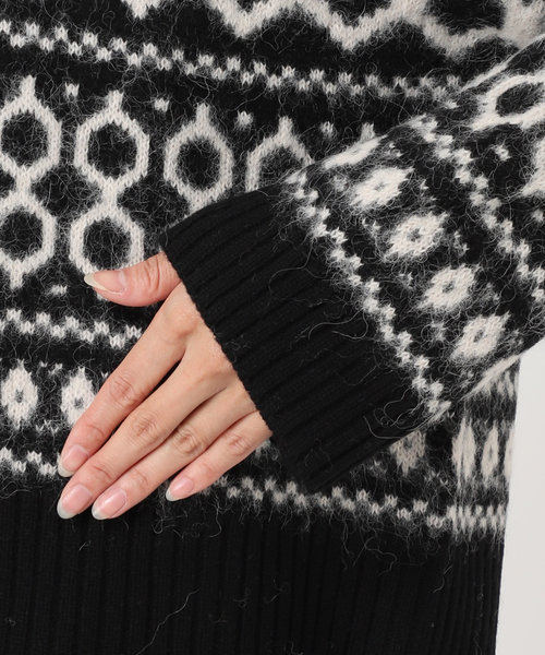 シャルレ　ジャガードプルオーバーショコラ　M〜L レーシージャガード リブプルオーバー chw23s035-ファッション