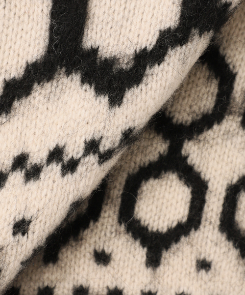 ▼24AW✨美品 ジャーナルスタンダードレサージュ ラインニットプルオーバー 中古・古着通販】journal standard L'essage (ジャーナルスタンダード