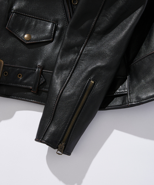 Schott N.Y.C（ショット）の「SCHOTT / ショット USA 別注 217US/SHEEP Modify（ライダースジャケット・メンズ・ブラック・38/40/42）」の12枚目の写真