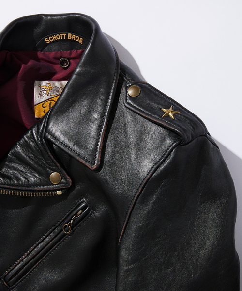 Schott N.Y.C（ショット）の「SCHOTT / ショット USA 別注 217US/SHEEP Modify（ライダースジャケット・メンズ・ブラック・38/40/42）」の10枚目の写真