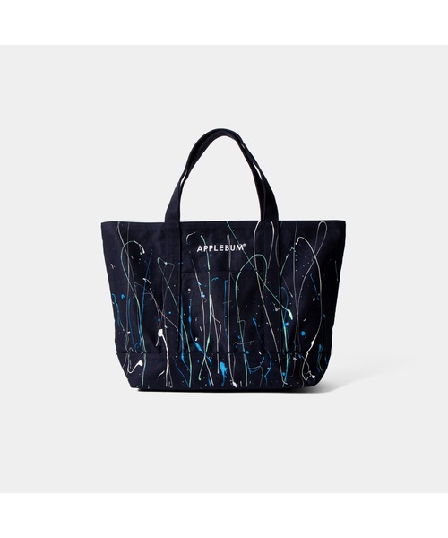 APPLEBUM（アップルバム）の「Paint Totebag [TiEDYE FREAK]（トートバッグ・メンズ・ネイビー/ナチュラル・FREE）」の2枚目の写真