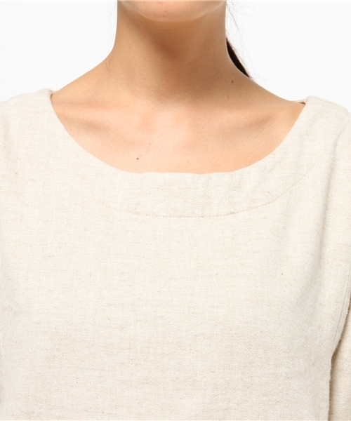 LBC（エルビーシー）の「リネンコットン起毛サックワンピース             （ワンピース・レディース・オフホワイト/ブラック/スカイブルー・MEDIUM/LARGE）」の9枚目の写真