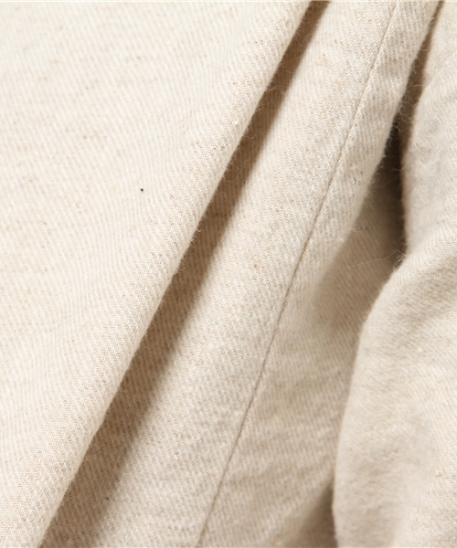 LBC（エルビーシー）の「リネンコットン起毛サックワンピース             （ワンピース・レディース・オフホワイト/ブラック/スカイブルー・MEDIUM/LARGE）」の5枚目の写真