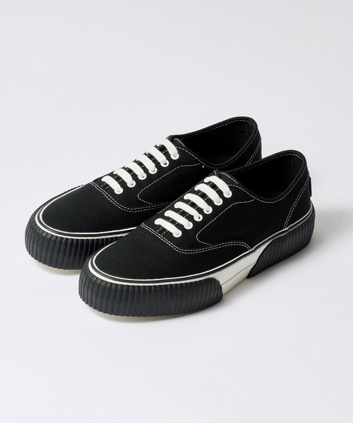 SLACK FOOTWEAR（スラックフットウェア）の「厚底 キャンバススニーカー モノトーン サドルシューズ スリーヴ（スニーカー・レディース・ブラック/ブラック系その他・23.0cm/23.5cm/24.0cm/24.5cm/25.0cm/26.0cm/26.5cm/27.0cm/27.5cm/28.0cm）」の7枚目の写真