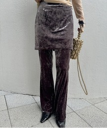 CRASH VELOUR WRAP SKIRT WITH PANTS