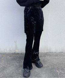 CRASH VELOUR WRAP SKIRT WITH PANTS