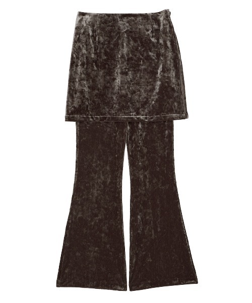パンツ CRASH VELOUR WRAP SKIRT WITH PANTS CRASH VELOUR WRAP SKIRT WITH PANTS（その他パンツ）｜Ameri
