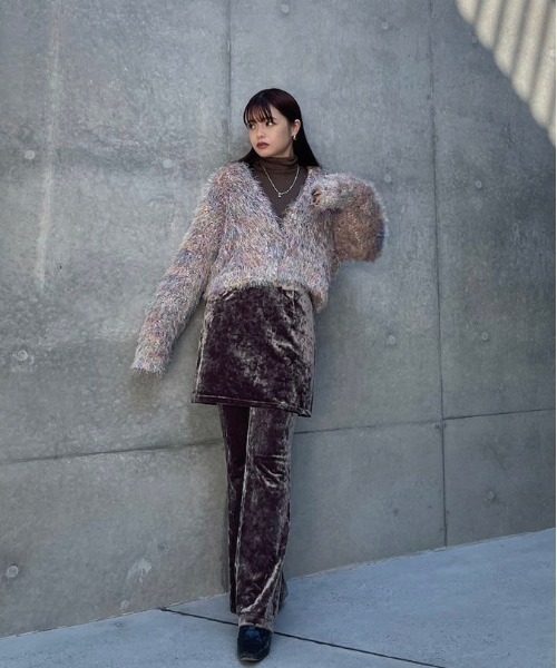 パンツ CRASH VELOUR WRAP SKIRT WITH PANTS CRASH VELOUR WRAP SKIRT WITH PANTS（その他パンツ）｜Ameri