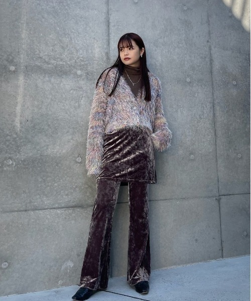 パンツ CRASH VELOUR WRAP SKIRT WITH PANTS CRASH VELOUR WRAP SKIRT WITH PANTS（その他パンツ）｜Ameri