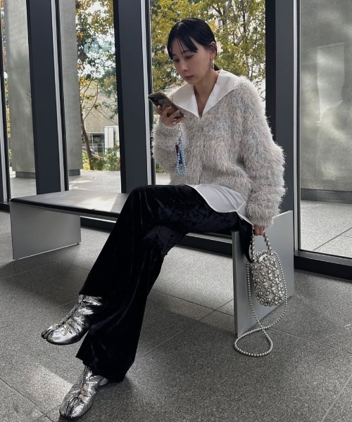 パンツ CRASH VELOUR WRAP SKIRT WITH PANTS CRASH VELOUR WRAP SKIRT WITH PANTS（その他パンツ）｜Ameri