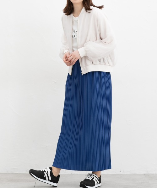 Honeys（ハニーズ）の「【セルフカット】プリーツナロースカート（スカート・レディース・グレイッシュベージュ/イエロー系その他/ブルー/ブラック・LL/3L/S/M/L）」の11枚目の写真