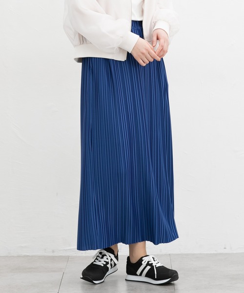 Honeys（ハニーズ）の「【セルフカット】プリーツナロースカート（スカート・レディース・グレイッシュベージュ/イエロー系その他/ブルー/ブラック・LL/3L/S/M/L）」の12枚目の写真