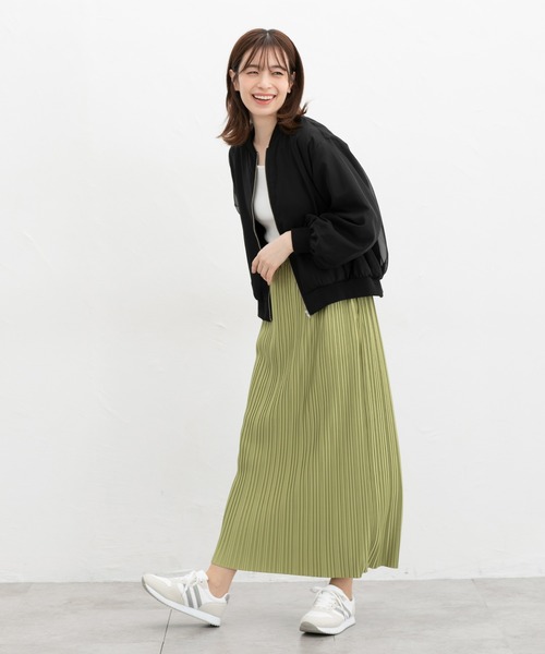 Honeys（ハニーズ）の「【セルフカット】プリーツナロースカート（スカート・レディース・グレイッシュベージュ/イエロー系その他/ブルー/ブラック・LL/3L/S/M/L）」の13枚目の写真