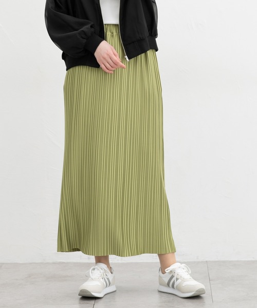 Honeys（ハニーズ）の「【セルフカット】プリーツナロースカート（スカート・レディース・グレイッシュベージュ/イエロー系その他/ブルー/ブラック・LL/3L/S/M/L）」の14枚目の写真