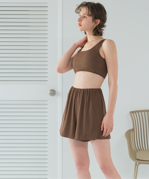 4点セット/ヘムラインラッシュガード×ビキニ/水着