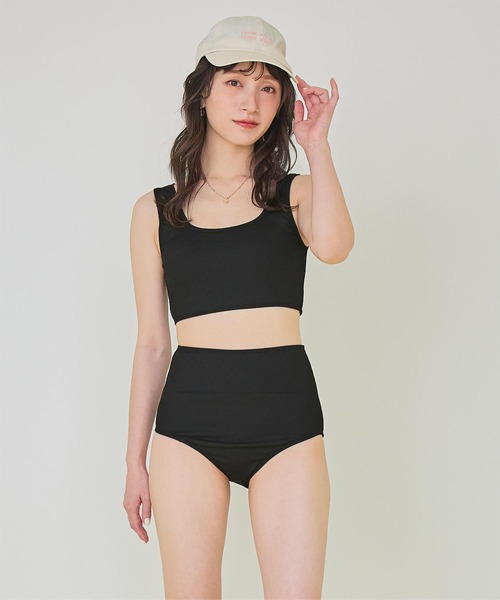 seadress 4点セット/ヘムラインラッシュガード×ビキニ/水着 セール】4点セット/ヘムラインラッシュガード×ビキニ/水着（水着
