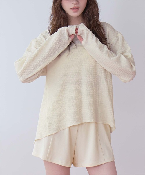 SEA DRESS(シードレス)の「4点セット/ヘムラインラッシュガード×ビキニ/水着(水着・レディース・ライトブルー/ブラウン/オフホワイト/ブラック系その他/ブラウン系その他/ブラック・M/S/LL/L)」の16枚目の写真