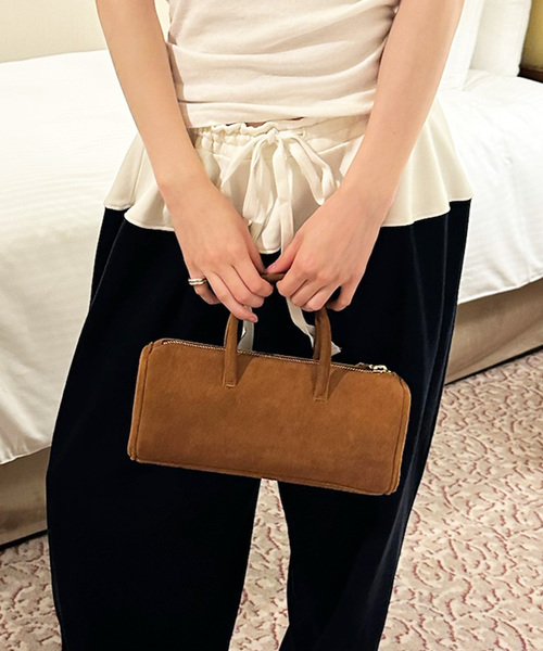 EDIT. FOR LULU(エディットフォールル)の「abc スウェードボストンバッグ(ボストンバッグ・レディース・ブラウン・FREE)」の1枚目の写真