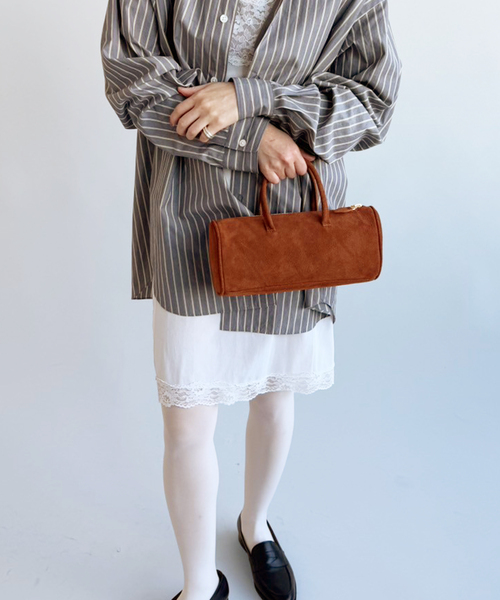 EDIT. FOR LULU(エディットフォールル)の「abc スウェードボストンバッグ(ボストンバッグ・レディース・ブラウン・FREE)」の10枚目の写真