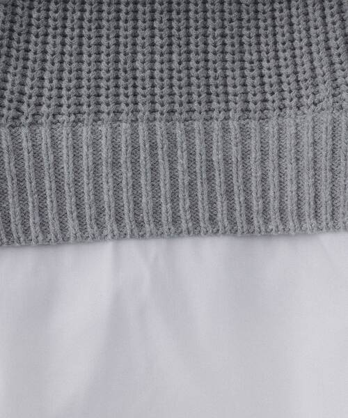 OPAQUE.CLIP(オペークドットクリップ)の「レイヤード風ミドルゲージニット【洗濯機洗い可】(ニット/セーター・レディース・グレー系4/ネイビー系4/ホワイト系7・40/38/42)」の21枚目の写真