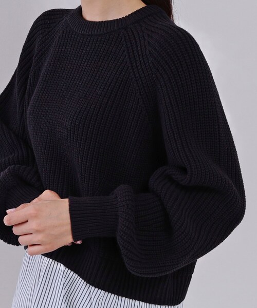 OPAQUE.CLIP(オペークドットクリップ)の「レイヤード風ミドルゲージニット【洗濯機洗い可】(ニット/セーター・レディース・グレー系4/ネイビー系4/ホワイト系7・40/38/42)」の12枚目の写真