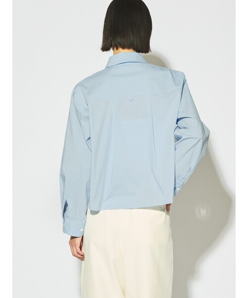 MIDIUMISOLID（ミディウミソリッド）の「MIDIUMISOLID for Ladies タイネックシャツ（シャツ/ブラウス・レディース・オフホワイト/ライトブルー/ブラック・FREE）」の9枚目の写真