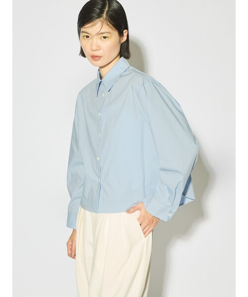 MIDIUMISOLID（ミディウミソリッド）の「MIDIUMISOLID for Ladies タイネックシャツ（シャツ/ブラウス・レディース・オフホワイト/ライトブルー/ブラック・FREE）」の12枚目の写真